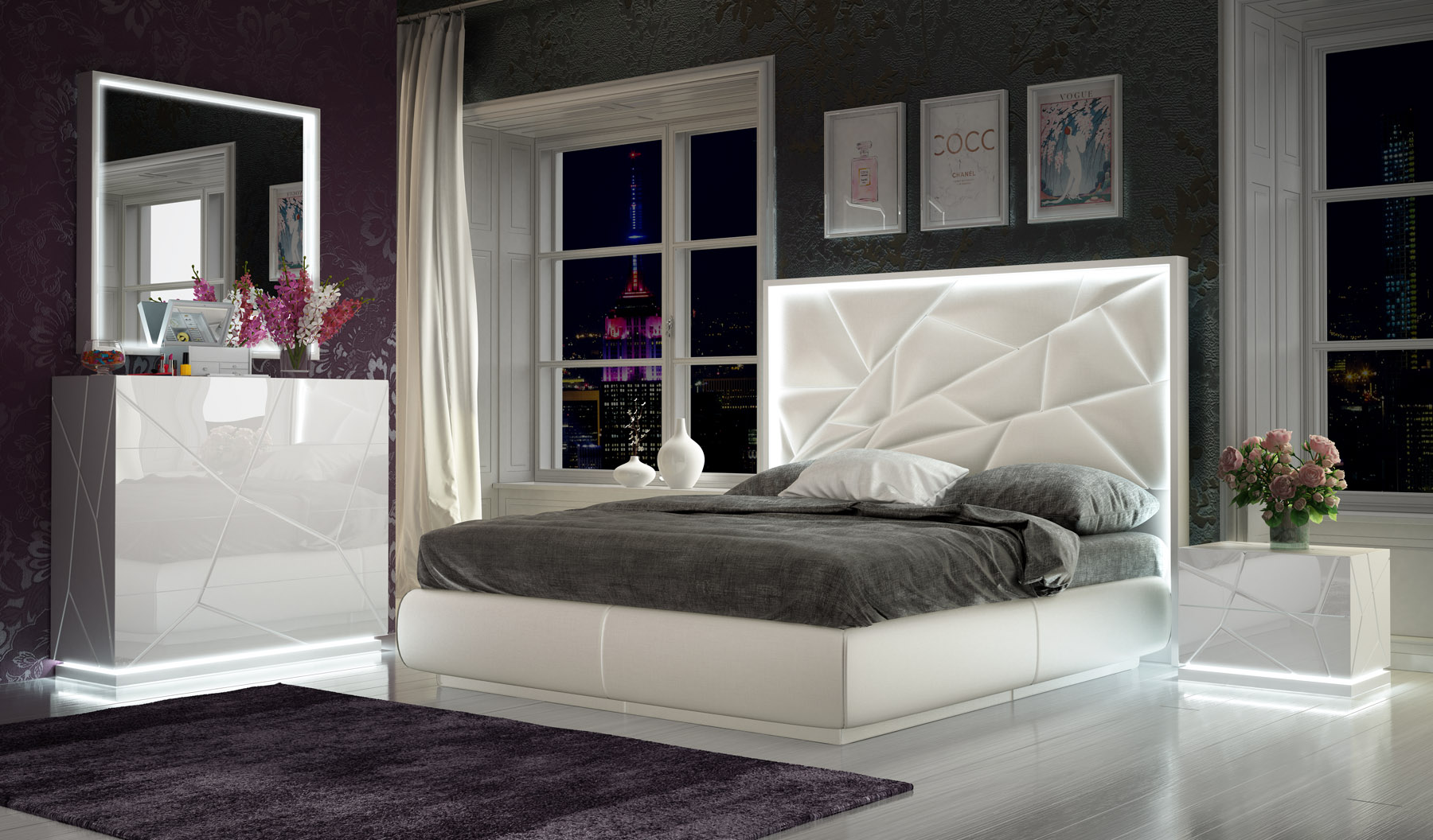 Bedroom Furniture Modern Bedrooms QS and KS EX16