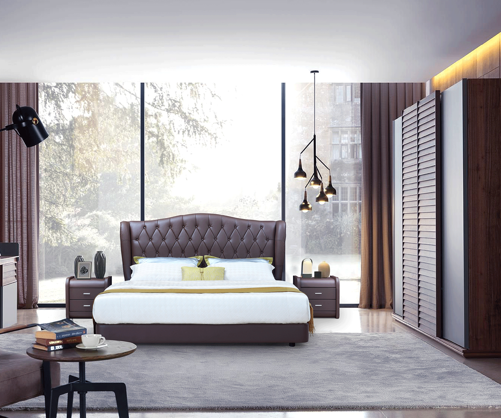 Bedroom Furniture Modern Bedrooms QS and KS 1805A Bed