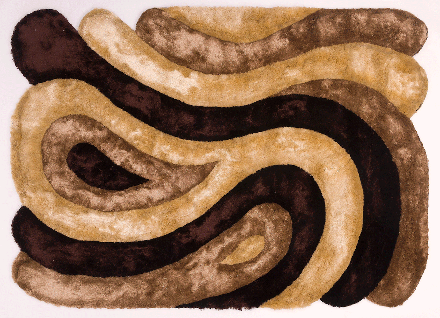 Brands CutCut Leather Collection Form Brown Rug