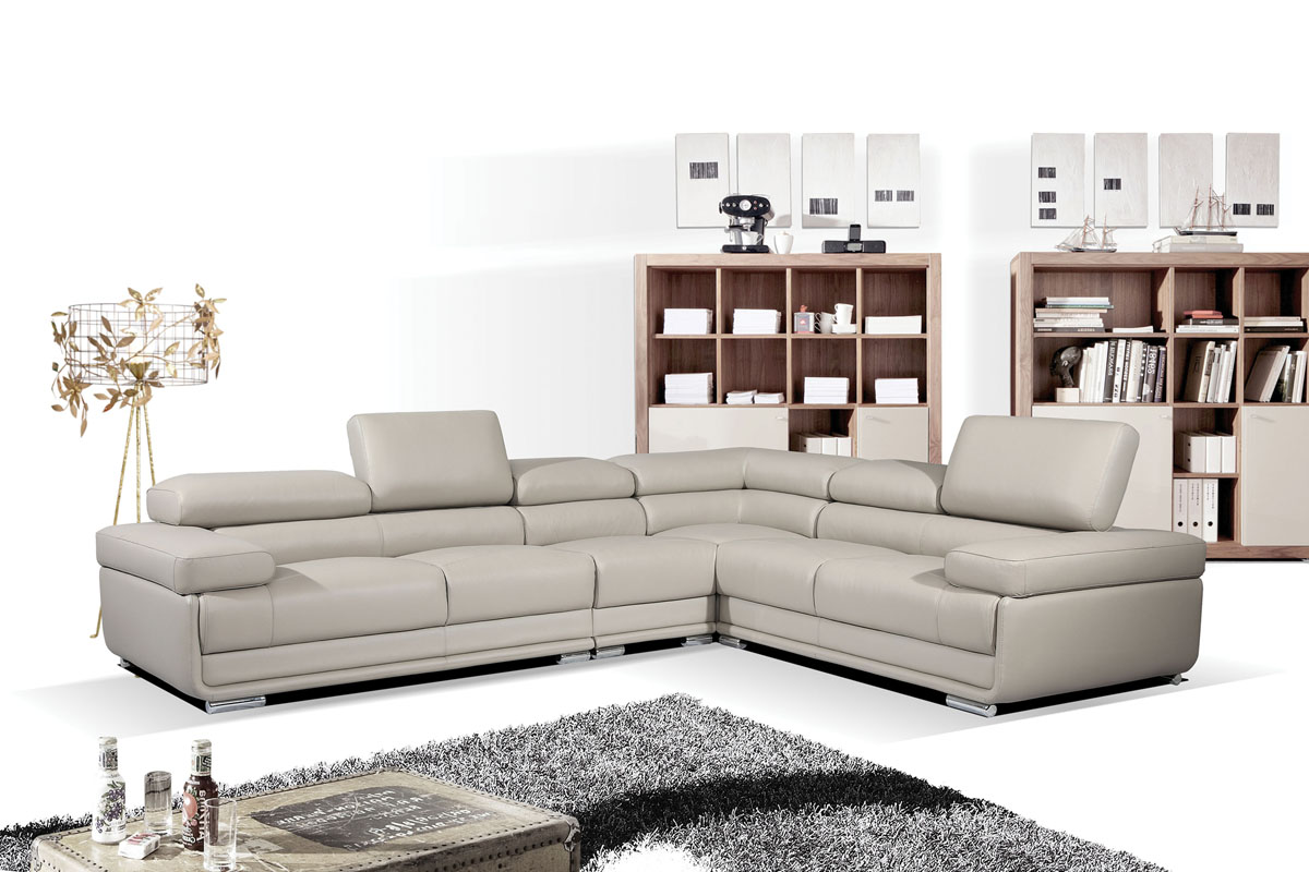 Living Room Furniture Sleepers Sofas Loveseats and Chairs 2119 Sectional Light Grey