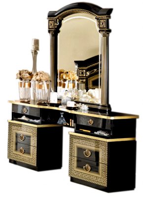 Aida Black/Gold Vanity dresser