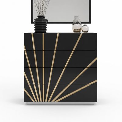 Oro Black Single Dresser