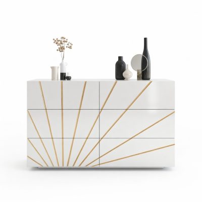 Oro White Double Dresser