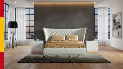 Modern Bedrooms QS and KS Miami Bed with Avanty Nightstands