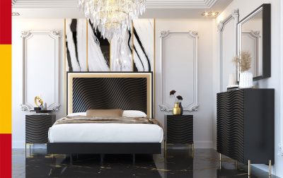 Wave Bedroom Dark grey
