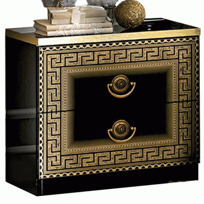 Aida Black-Gold Nightstand