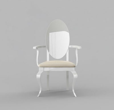 Carmen White Armchair