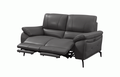 Reclining and Sliding Seats Sets 2934 Dark Grey Loveseat w/ electric recliners
