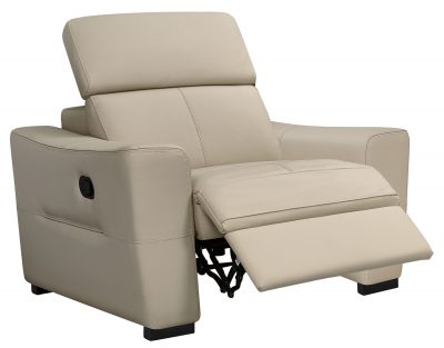 Reclining and Sliding Seats Sets 6021 Cream Armchair w/ manual recliner