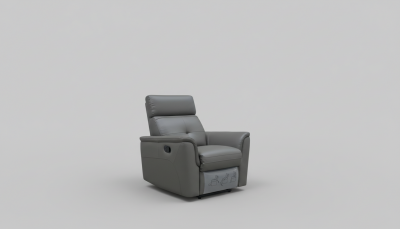 Reclining and Sliding Seats Sets 8501 Dark Grey Chair w/Manual Recliner
