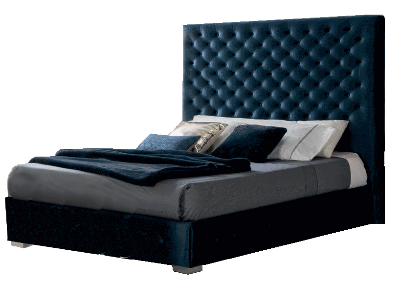 Brands Dupen Modern Bedrooms, Spain Leonor Blue Bed w/storage