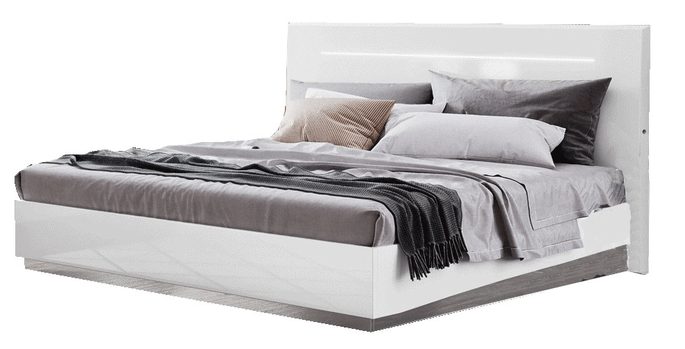 Clearance Bedroom Onda LEGNO White Bed with Led Lights