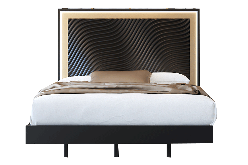 Brands Franco ENZO Bedrooms, Spain Wave Bed Dark grey