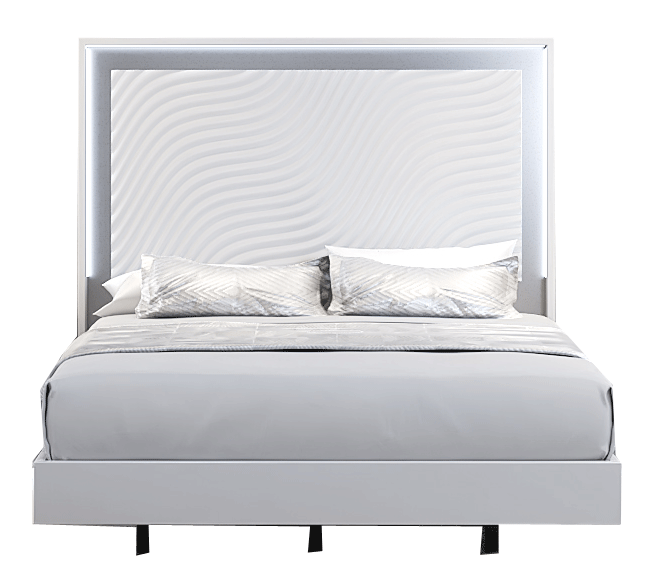 Bedroom Furniture Mirrors Wave Bed White