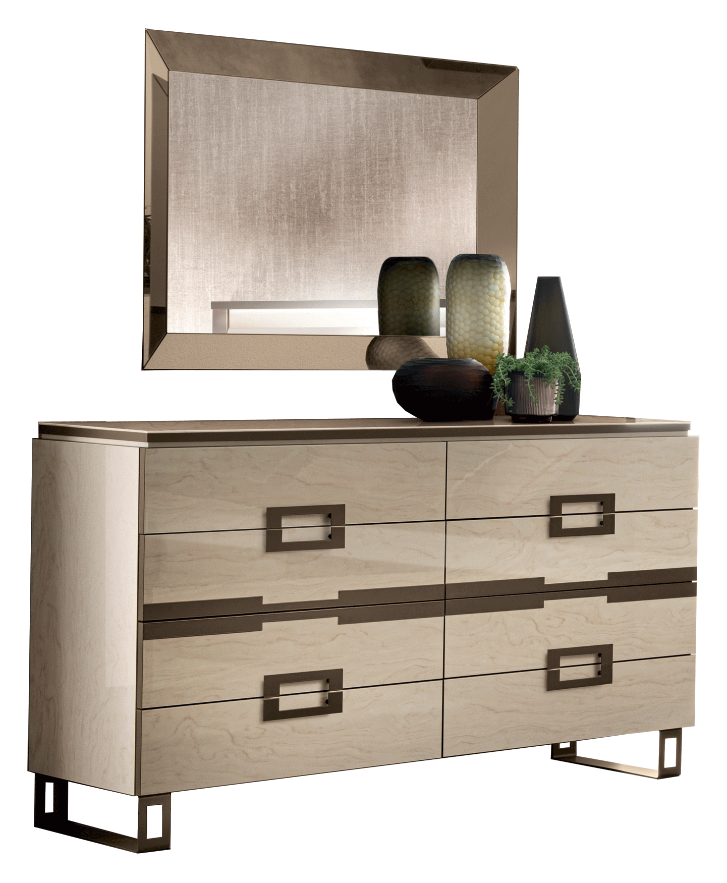 Bedroom Furniture Wardrobes Poesia Double Dresser / Mirror