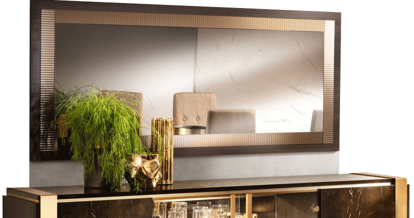 Brands Arredoclassic Living Room, Italy Essenza mirror for 4-Door buffet