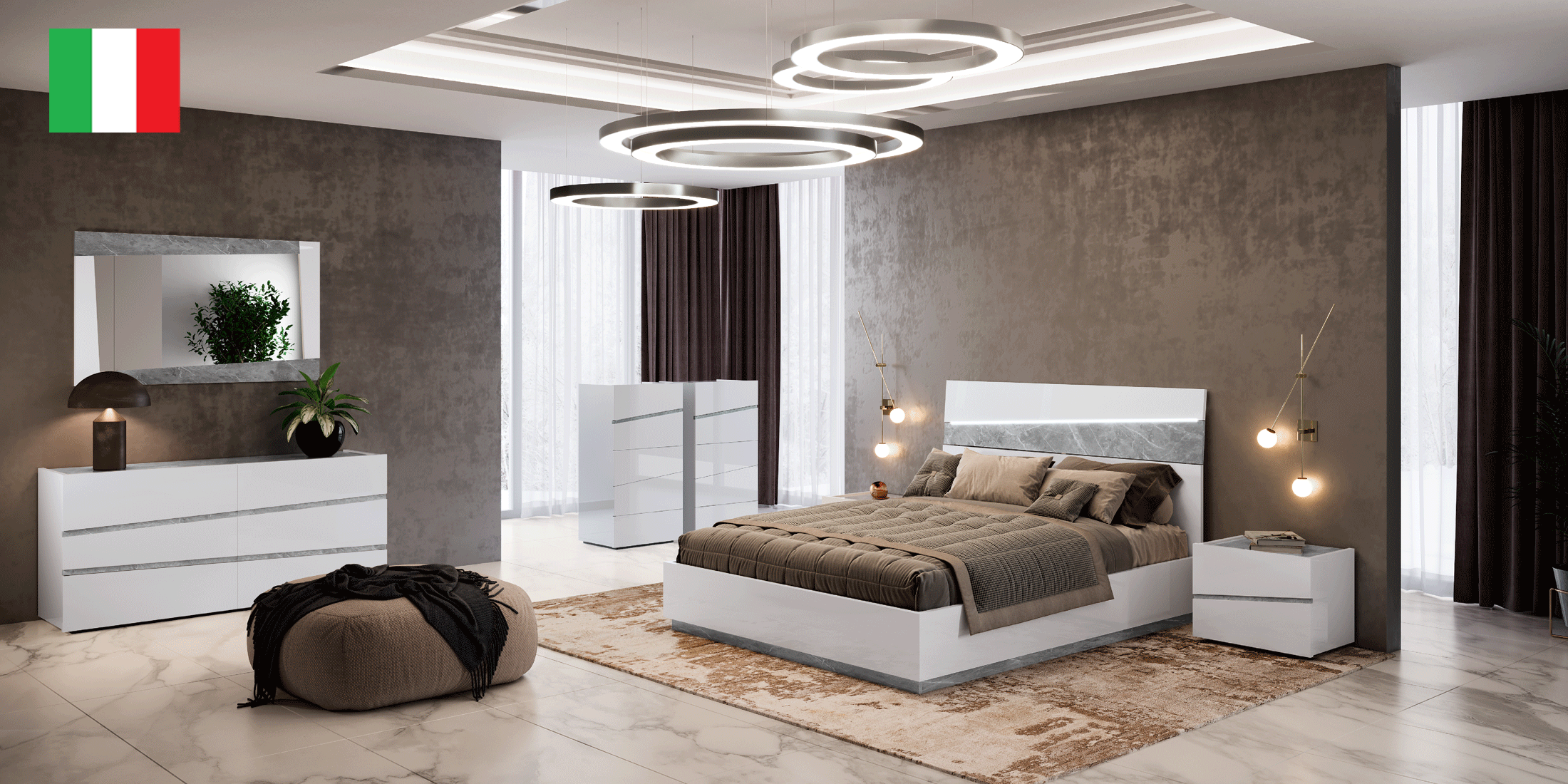 Bedroom Furniture Nightstands Alba Bedroom w/ Light by Camelgroup – Italy