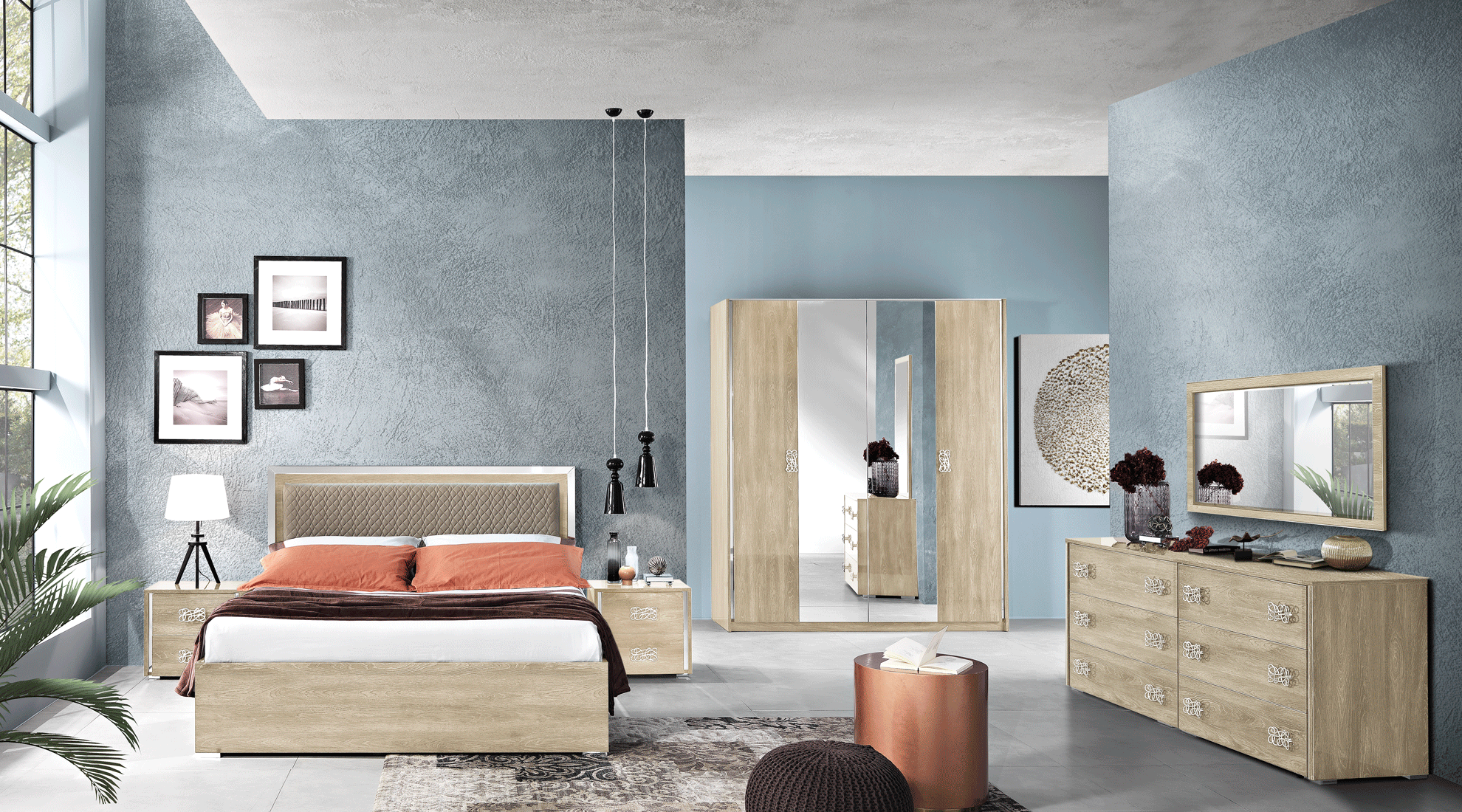 Bedroom Furniture Mirrors Dover Beige Additional Items