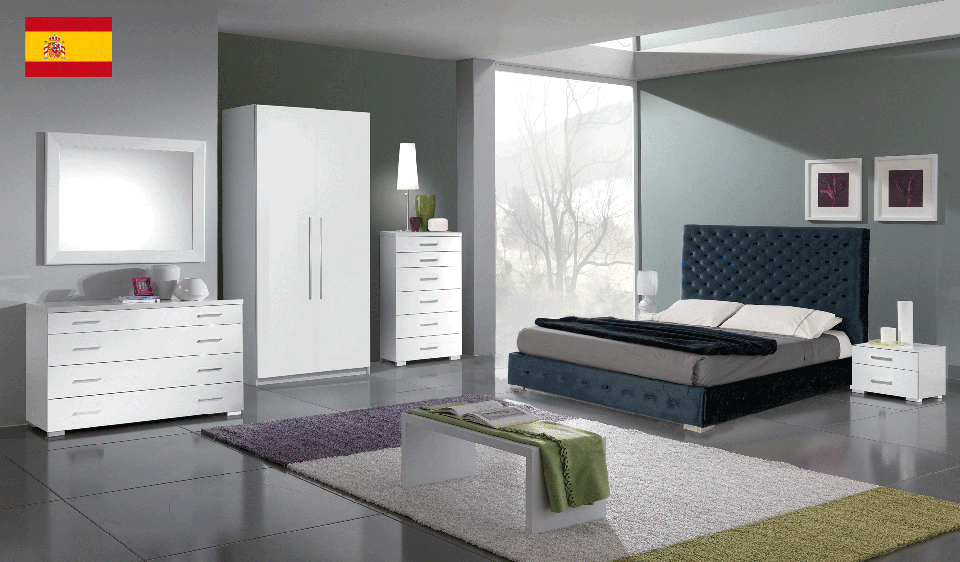 Bedroom Furniture Full Size Kids Bedrooms Leonor Blue Bedroom w/storage, w/momo casing