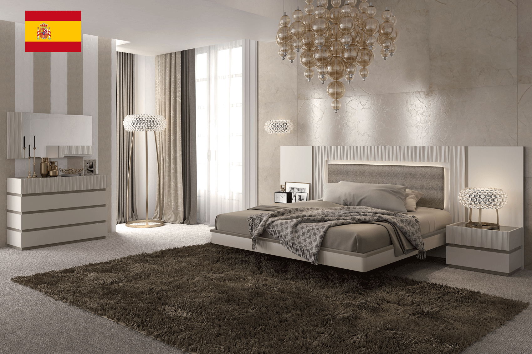 Bedroom Furniture Dressers and Chests Marina Taupe Bedroom