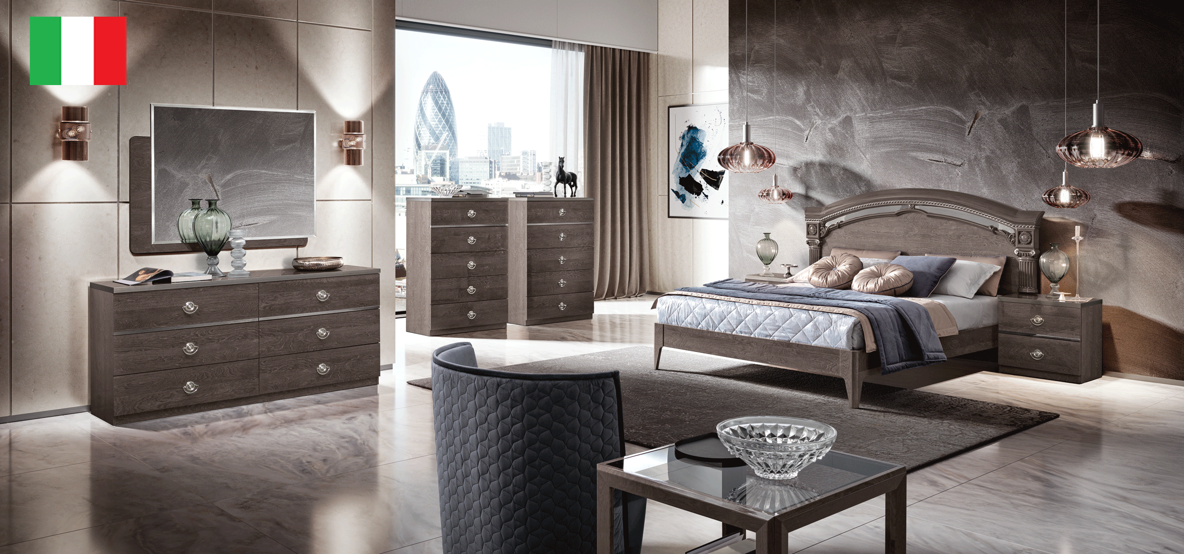 Bedroom Furniture Mirrors Nabucco Night Bedroom Silver Birch by Camelgroup – Italy