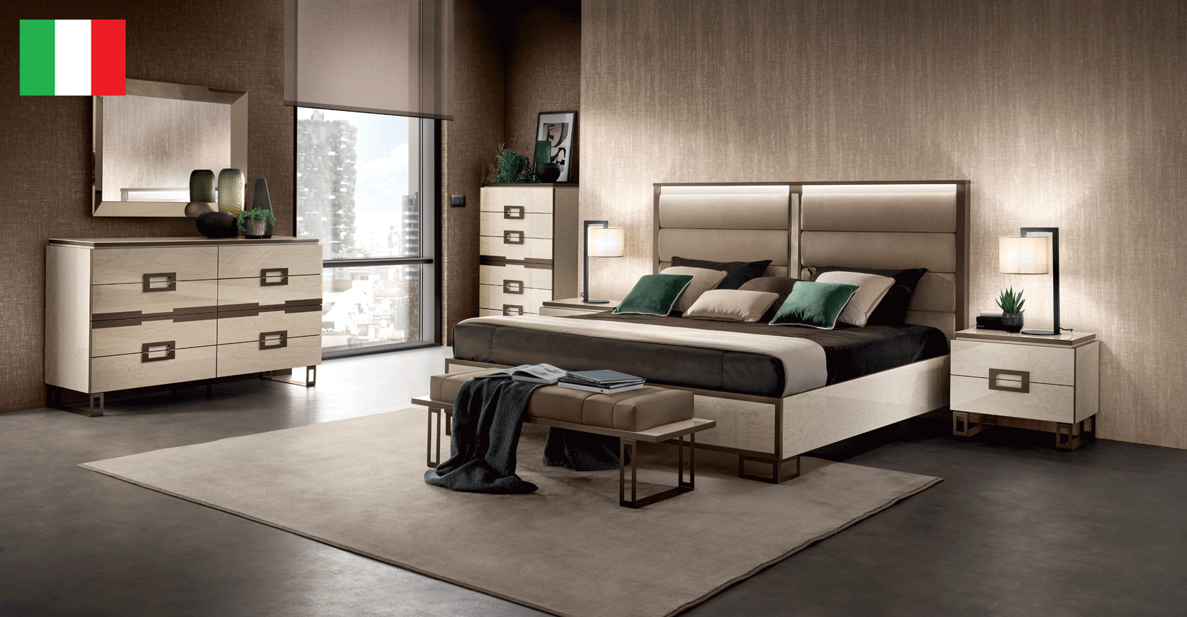 Brands Arredoclassic Bedroom, Italy Poesia Bedroom w/ Light