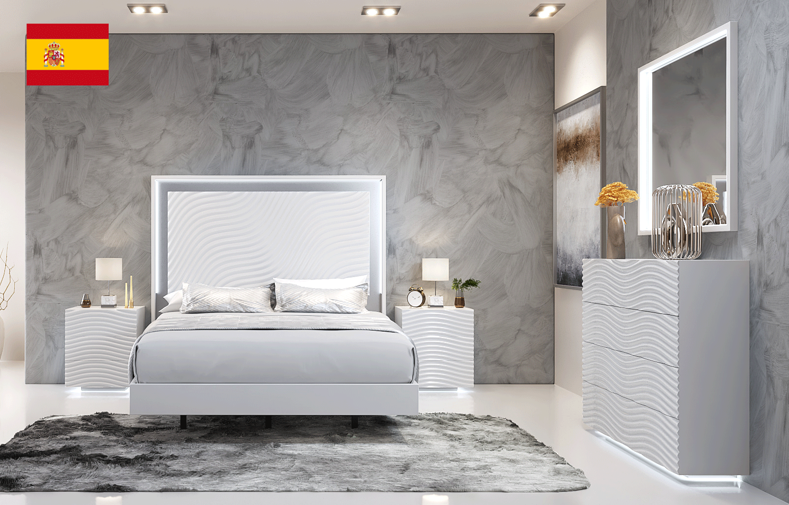 Bedroom Furniture Mirrors Wave Bedroom White
