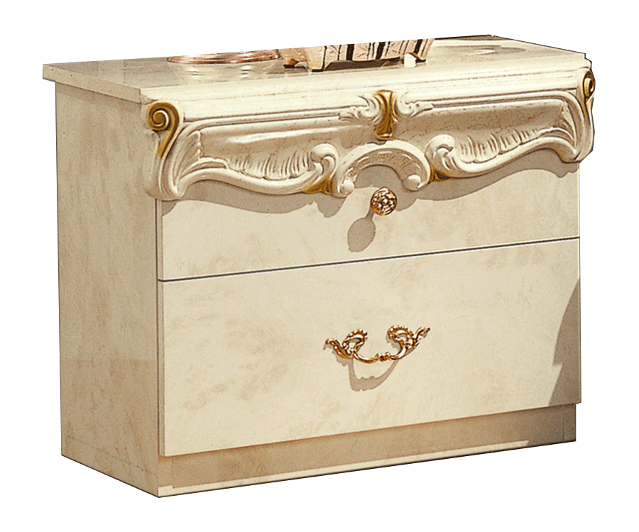 Bedroom Furniture Dressers and Chests Barocco Ivory Nightstand