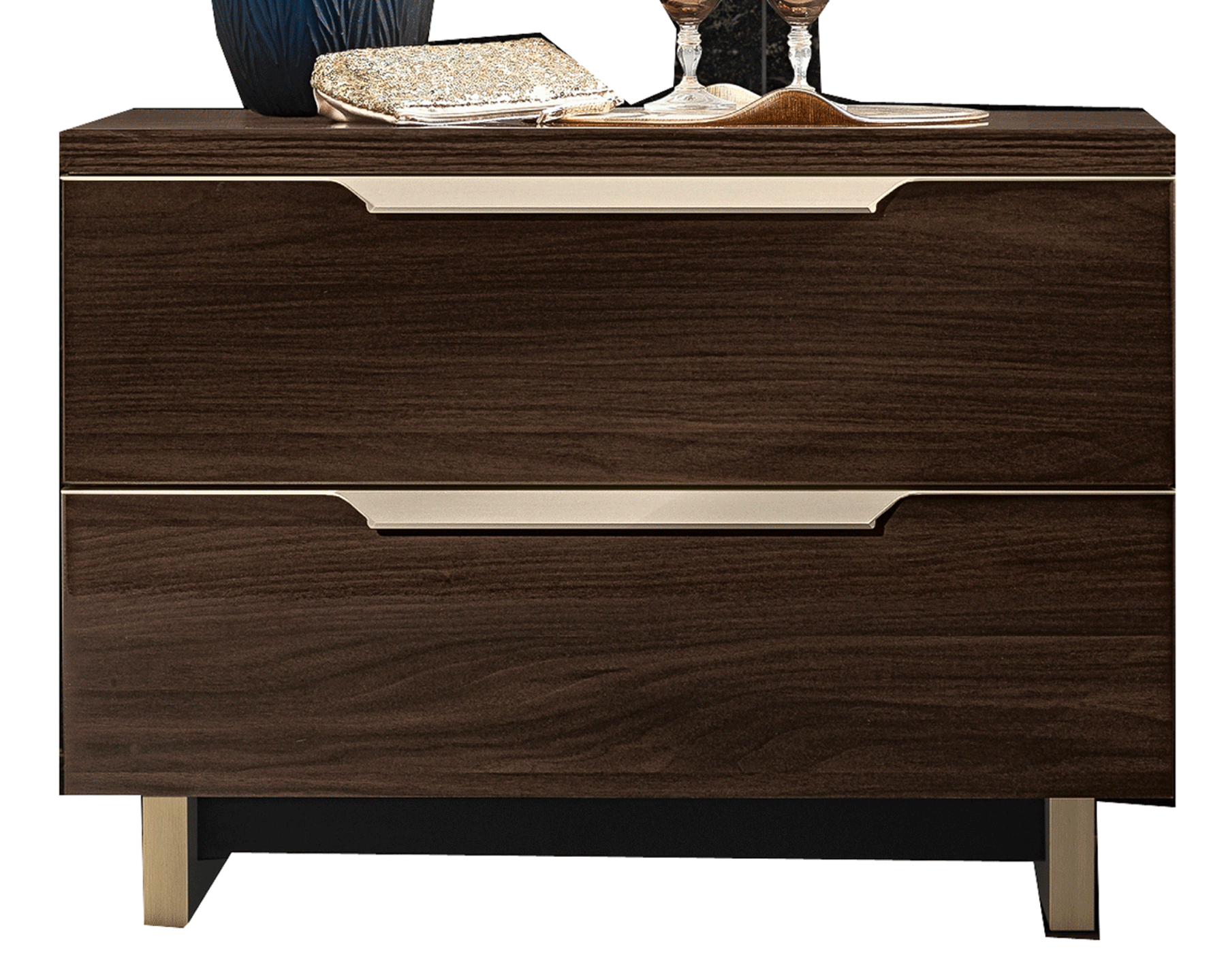 Brands Camel Modum Collection, Italy Smart Nightstand Walnut