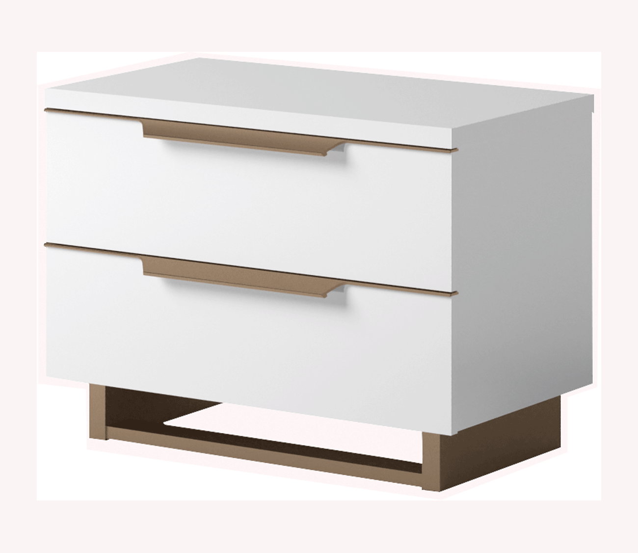 Bedroom Furniture Modern Bedrooms QS and KS Smart Nightstand White