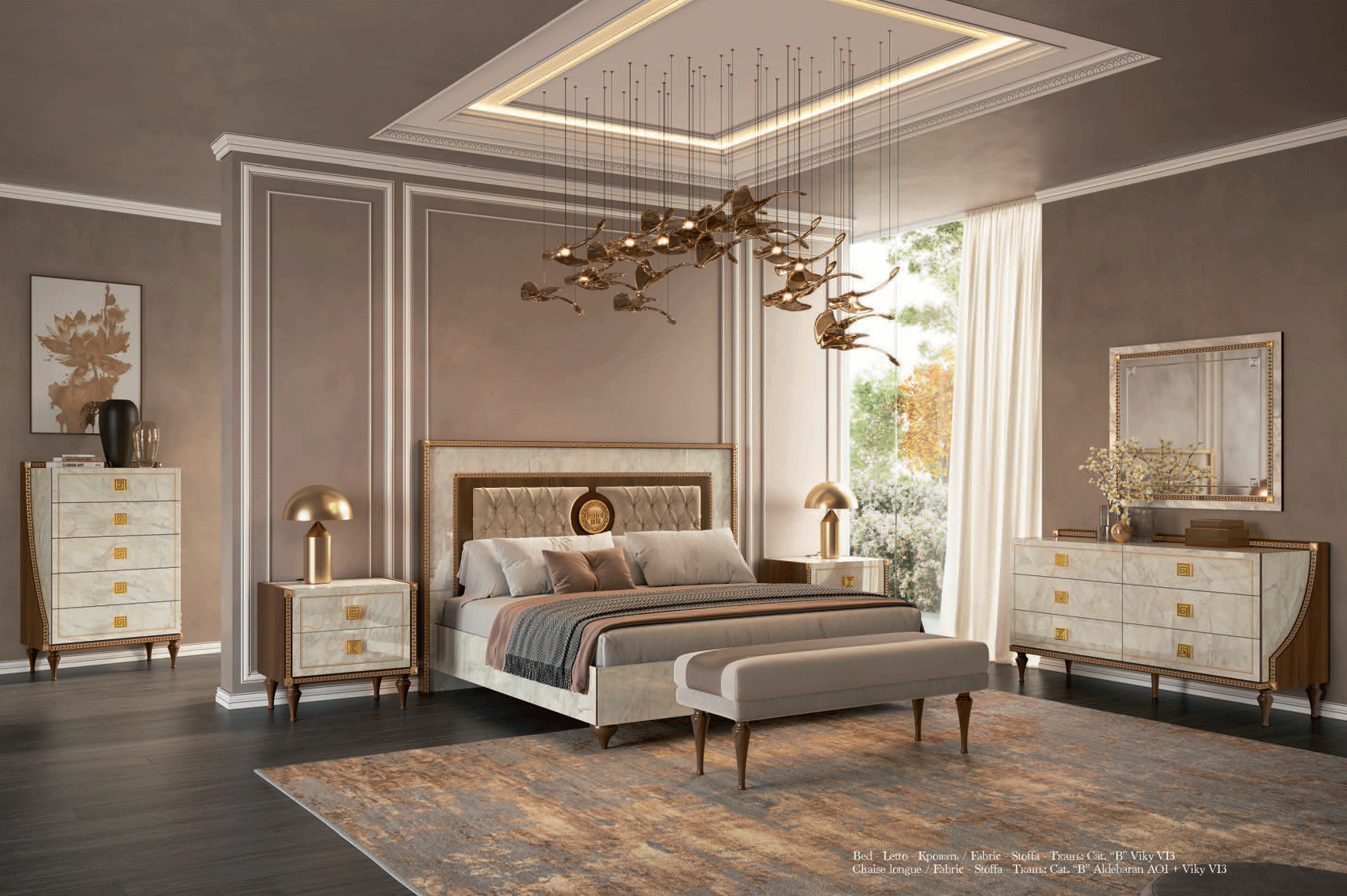 Bedroom Furniture Modern Bedrooms QS and KS Romantica Bedroom Additional Items