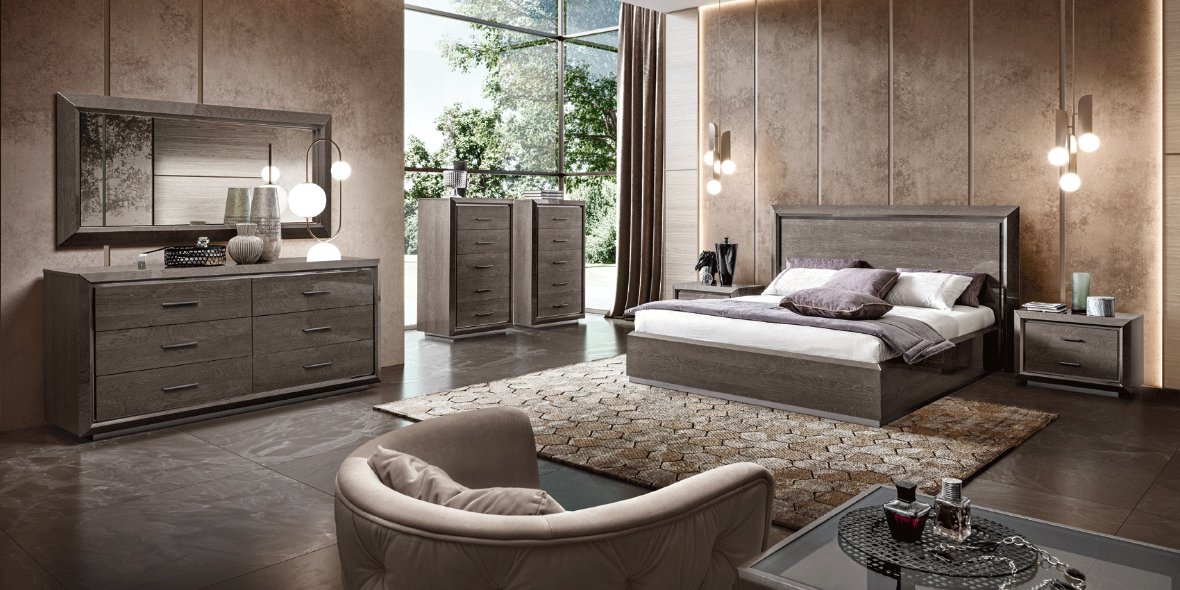 Bedroom Furniture Mirrors Elite Night "LEGNO" Additional Items