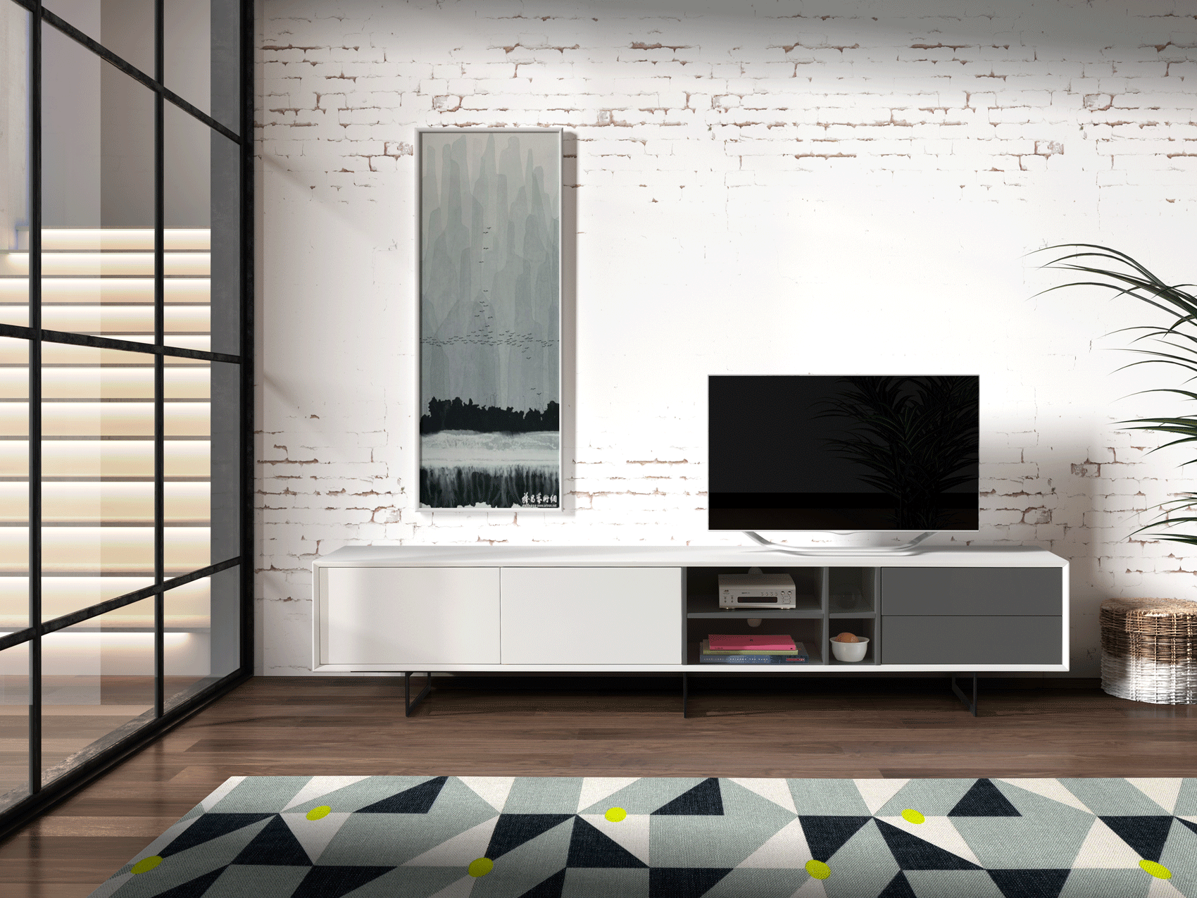Brands Dupen Wall Units, Desks, Consoles, Mirrors, Spain TV-130 White