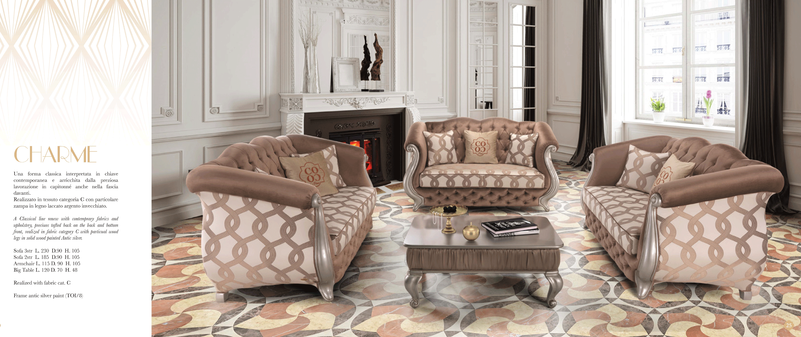 Living Room Furniture Coffee and End Tables Charme