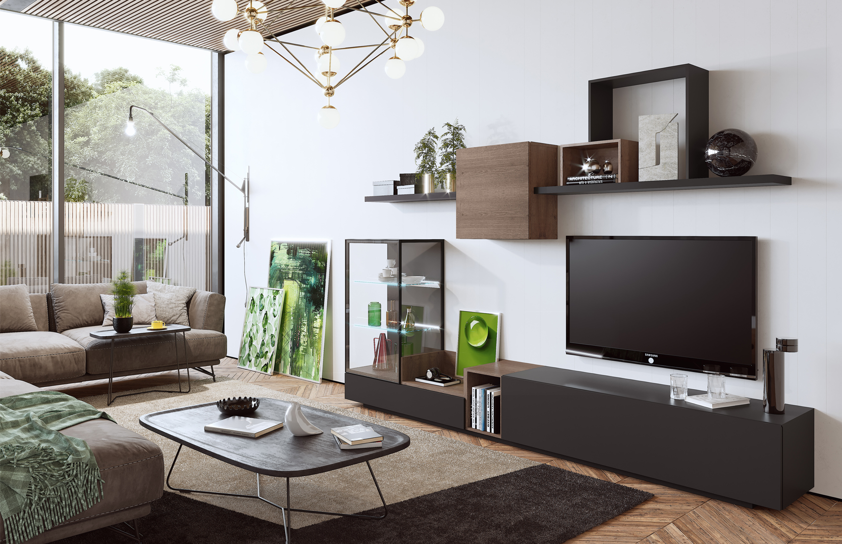 Brands MSC Modern Wall Unit, Italy Composition CK05