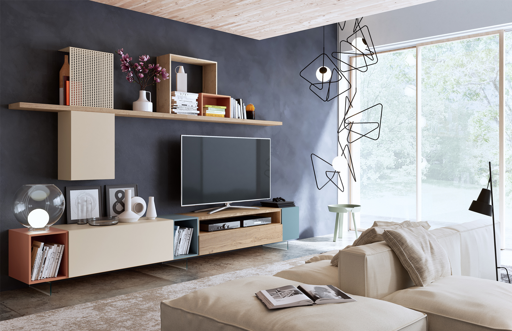 Brands MSC Modern Wall Unit, Italy Composition CK08