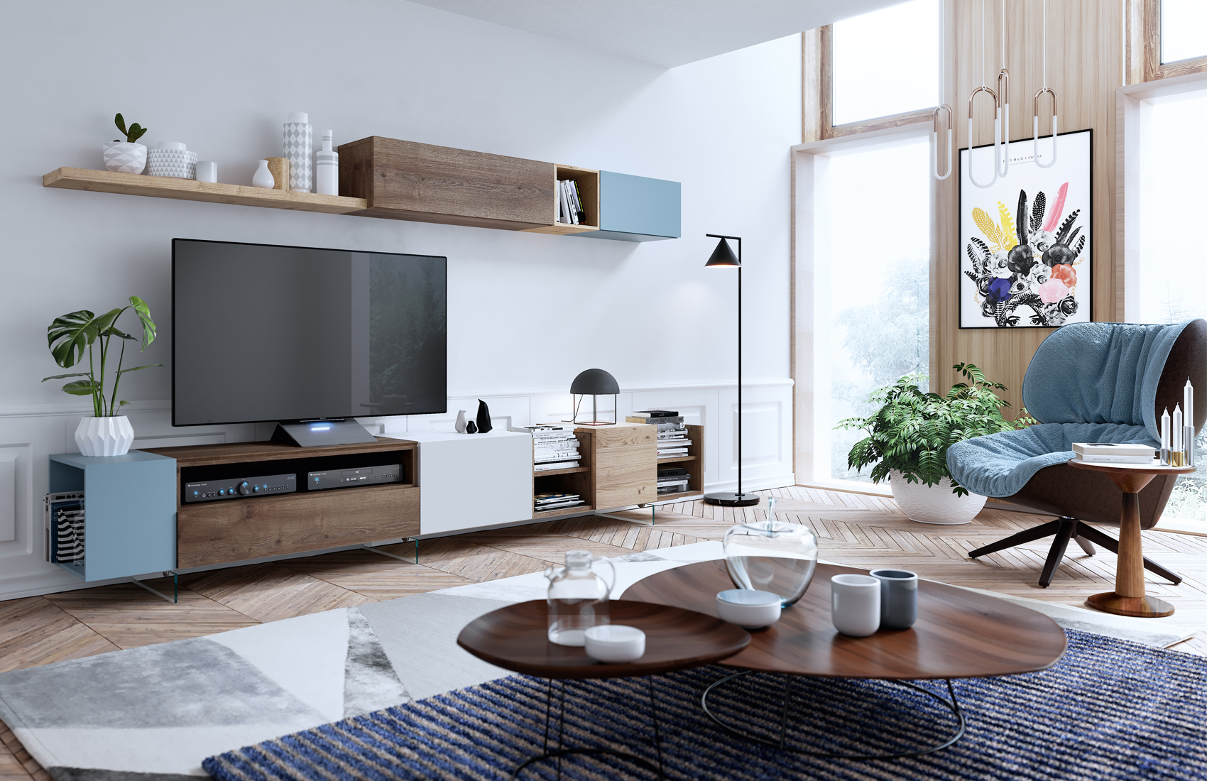 Brands MSC Modern Wall Unit, Italy Composition CK11