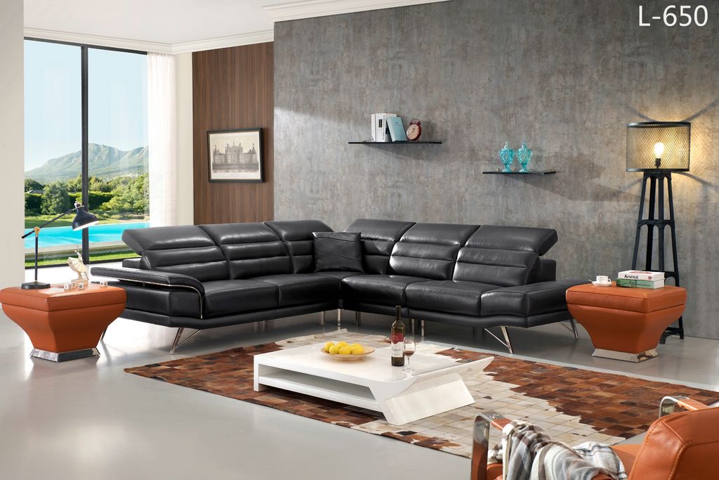 Living Room Furniture Reclining and Sliding Seats Sets 650 Sectional