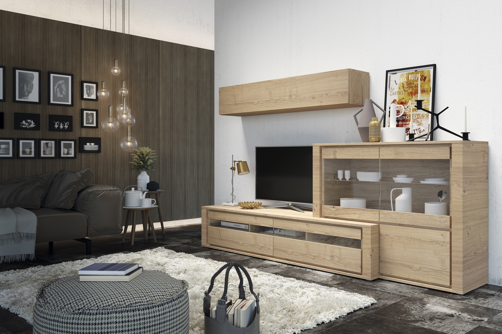 Brands MSC Modern Wall Unit, Italy Composition H1