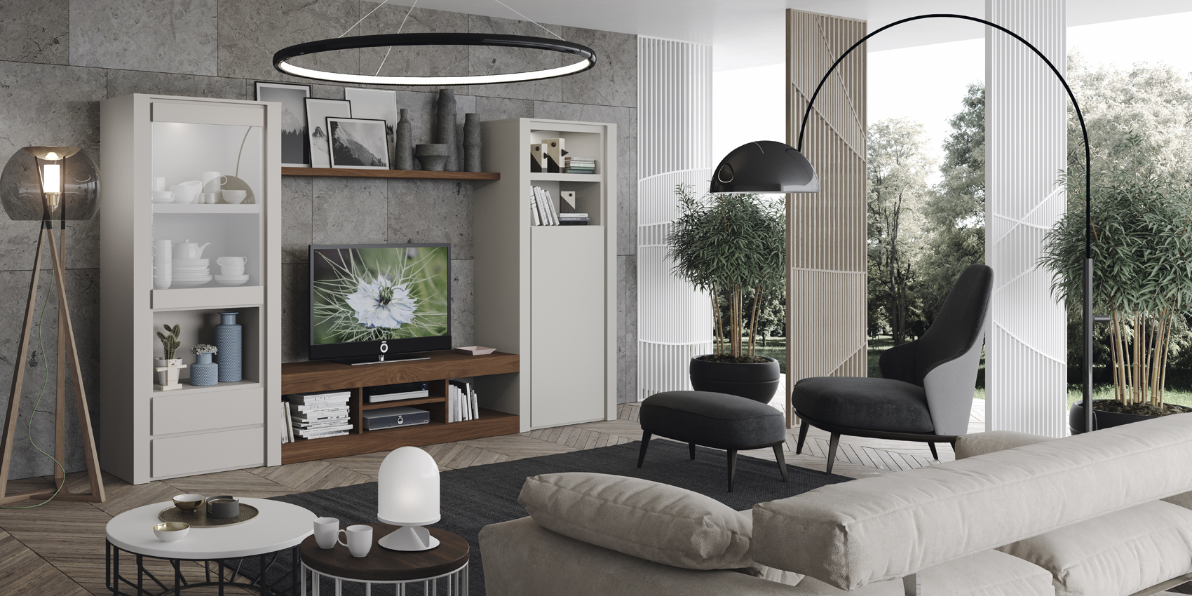 Brands MSC Modern Wall Unit, Italy Composition H2
