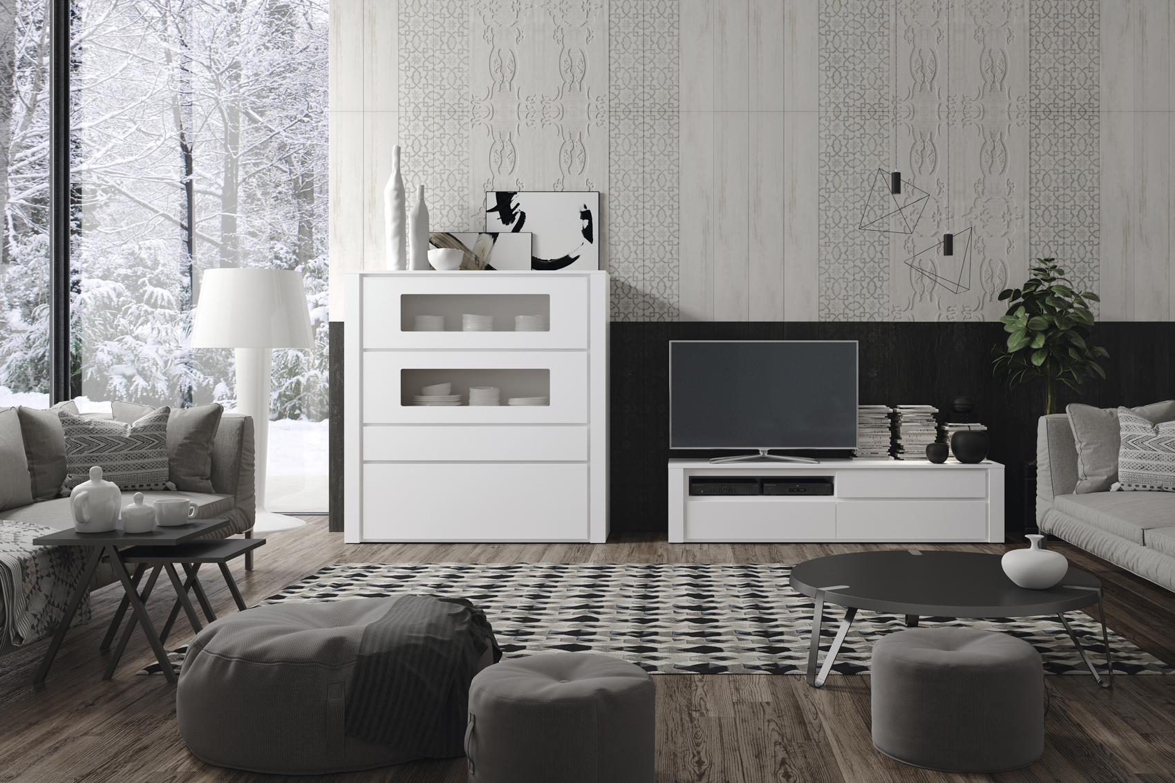 Brands MSC Modern Wall Unit, Italy Composition H31