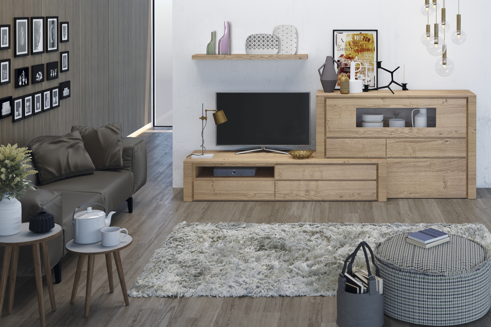 Brands MSC Modern Wall Unit, Italy Composition H7