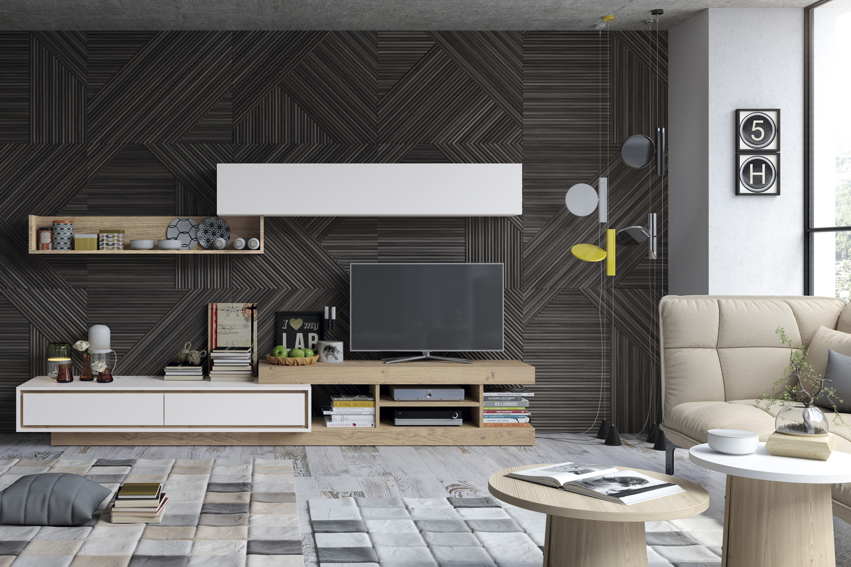 Brands MSC Modern Wall Unit, Italy Composition L21