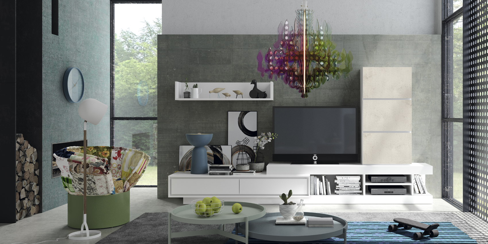 Brands MSC Modern Wall Unit, Italy Composition L32