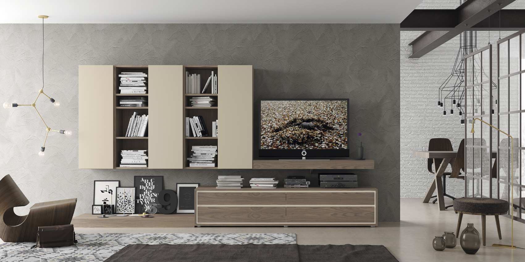 Brands MSC Modern Wall Unit, Italy Composition L4