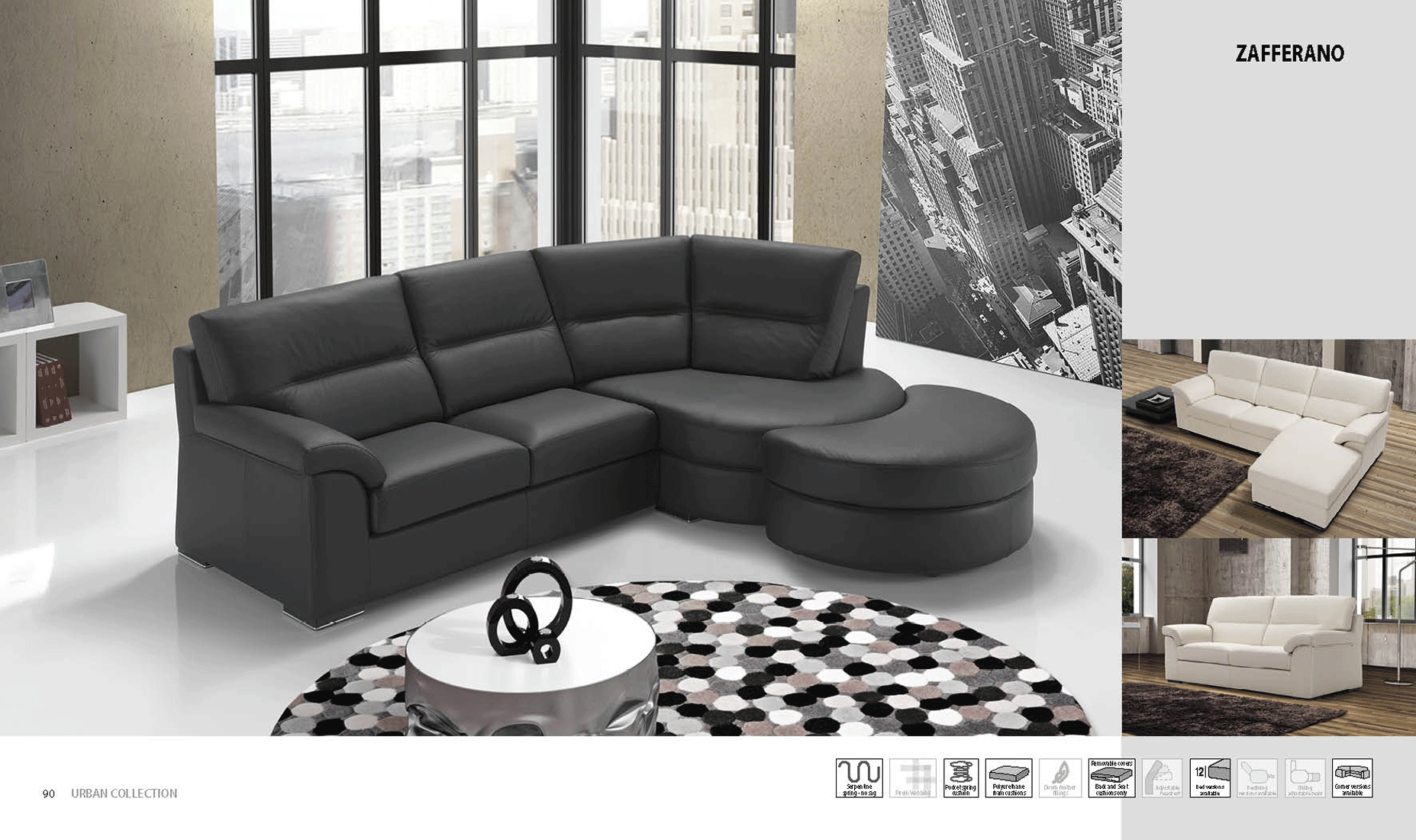 Living Room Furniture Reclining and Sliding Seats Sets Zafferano Living