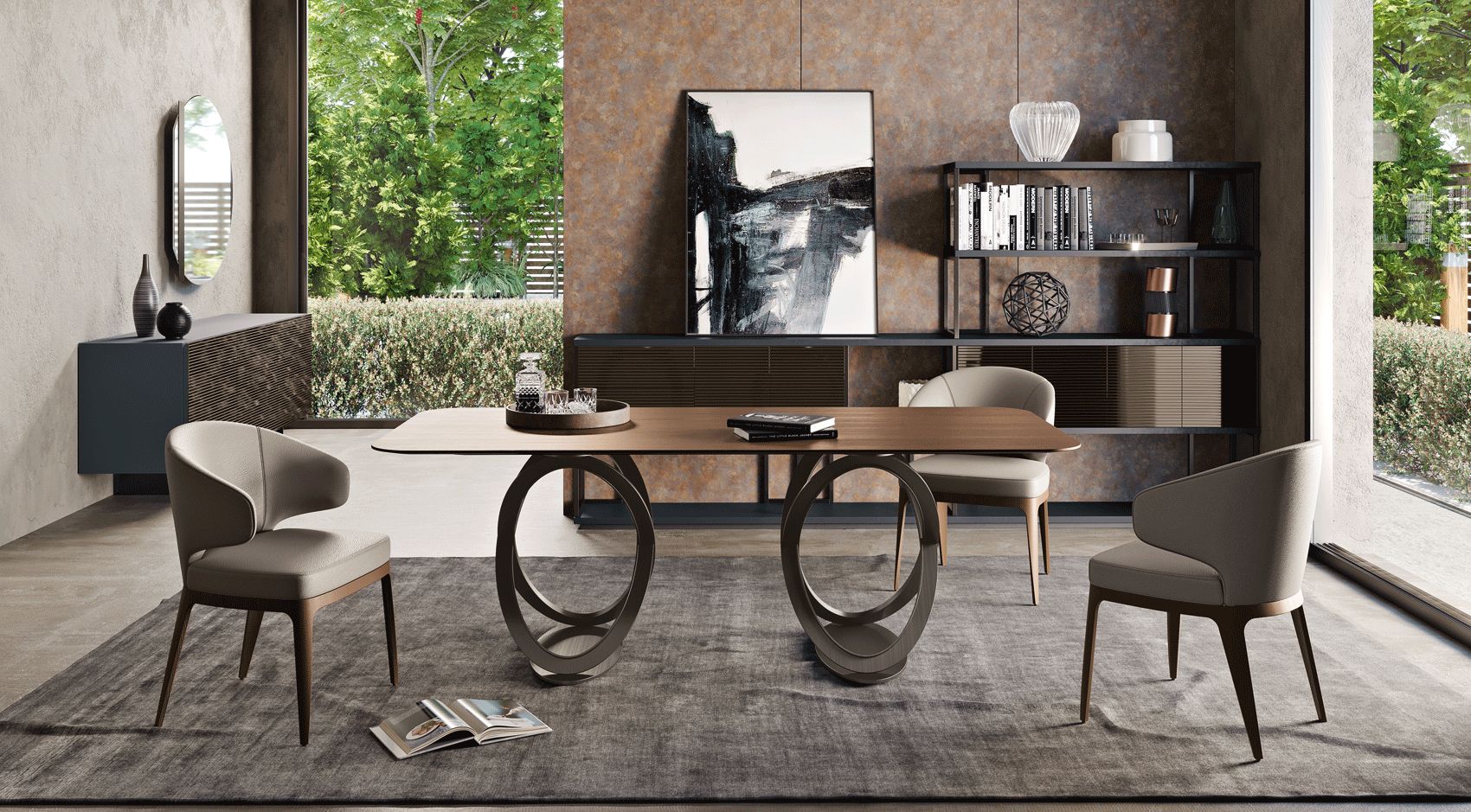 Dining Room Furniture Tables Sfera Dining Table with Celine chairs
