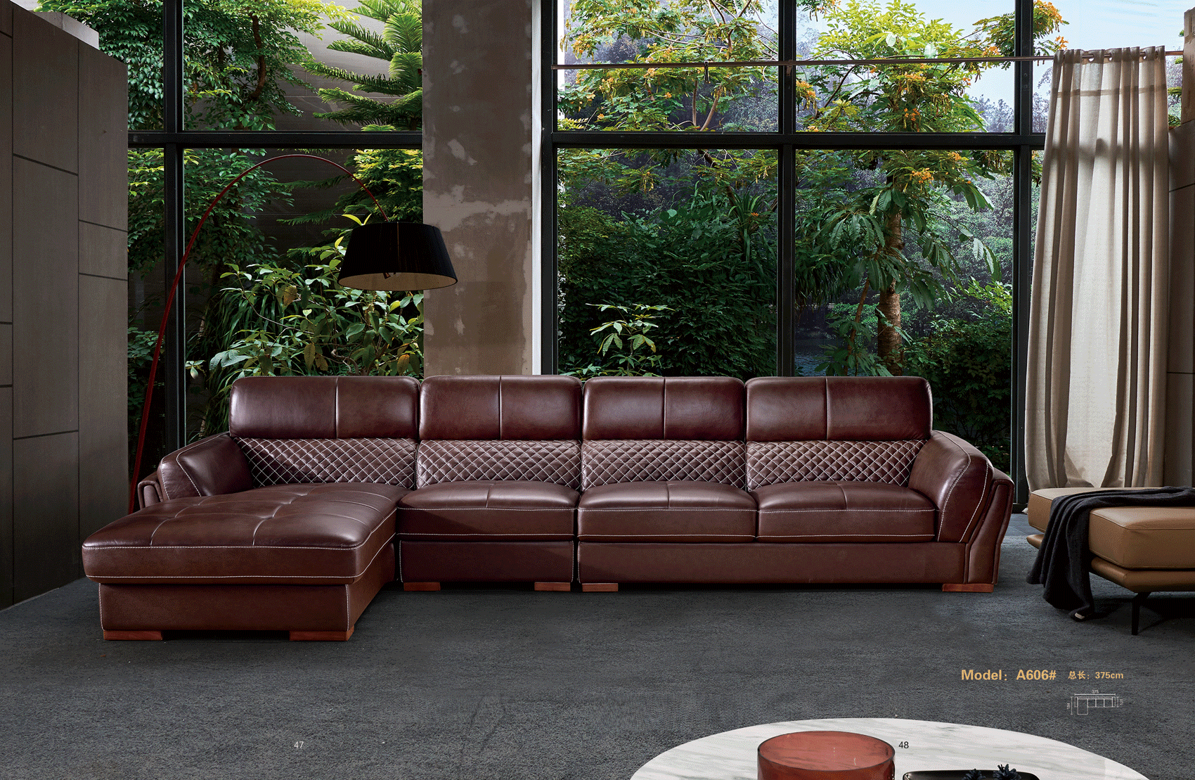 Living Room Furniture Sofas Loveseats and Chairs A606 Sectional