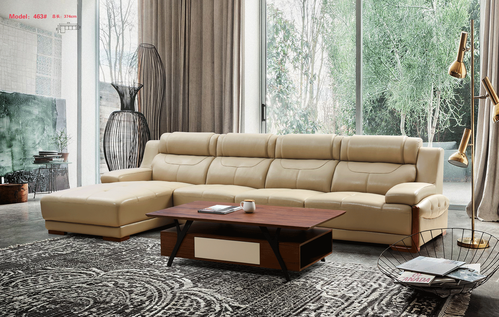 Living Room Furniture Reclining and Sliding Seats Sets 463 Sectional