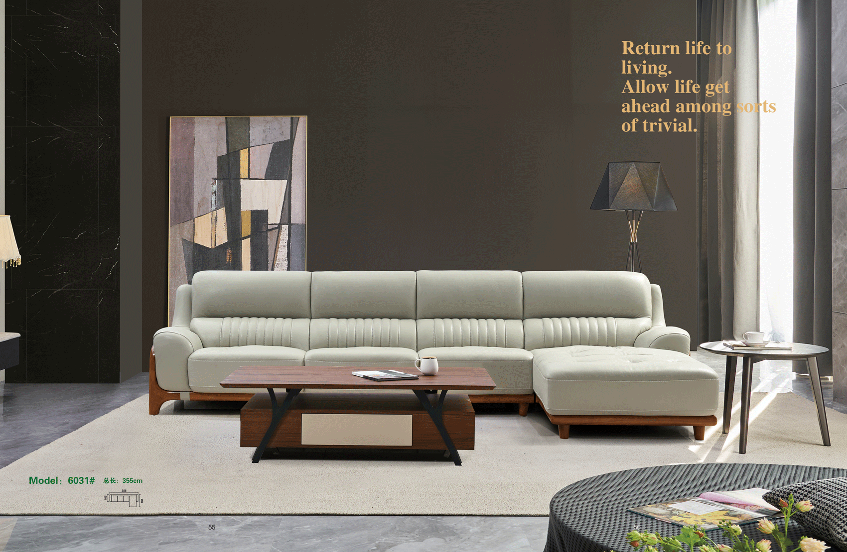Brands Status Modern Collections, Italy 6031 Sectional